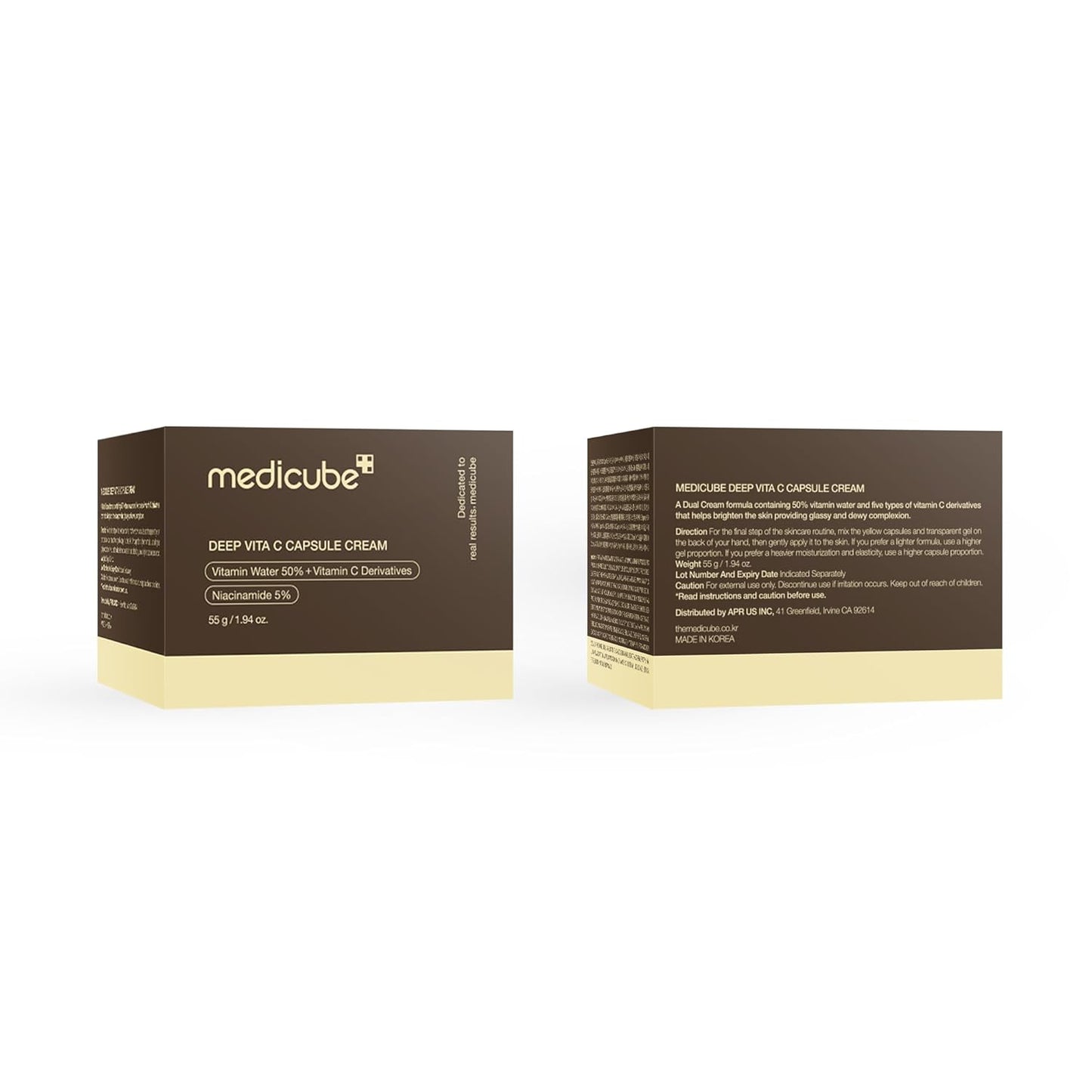 medicube Deep Vitamin C Golden Capsule Face Moisturizer - - Cápsulas de liposomas para arrugas, resplandor de la piel