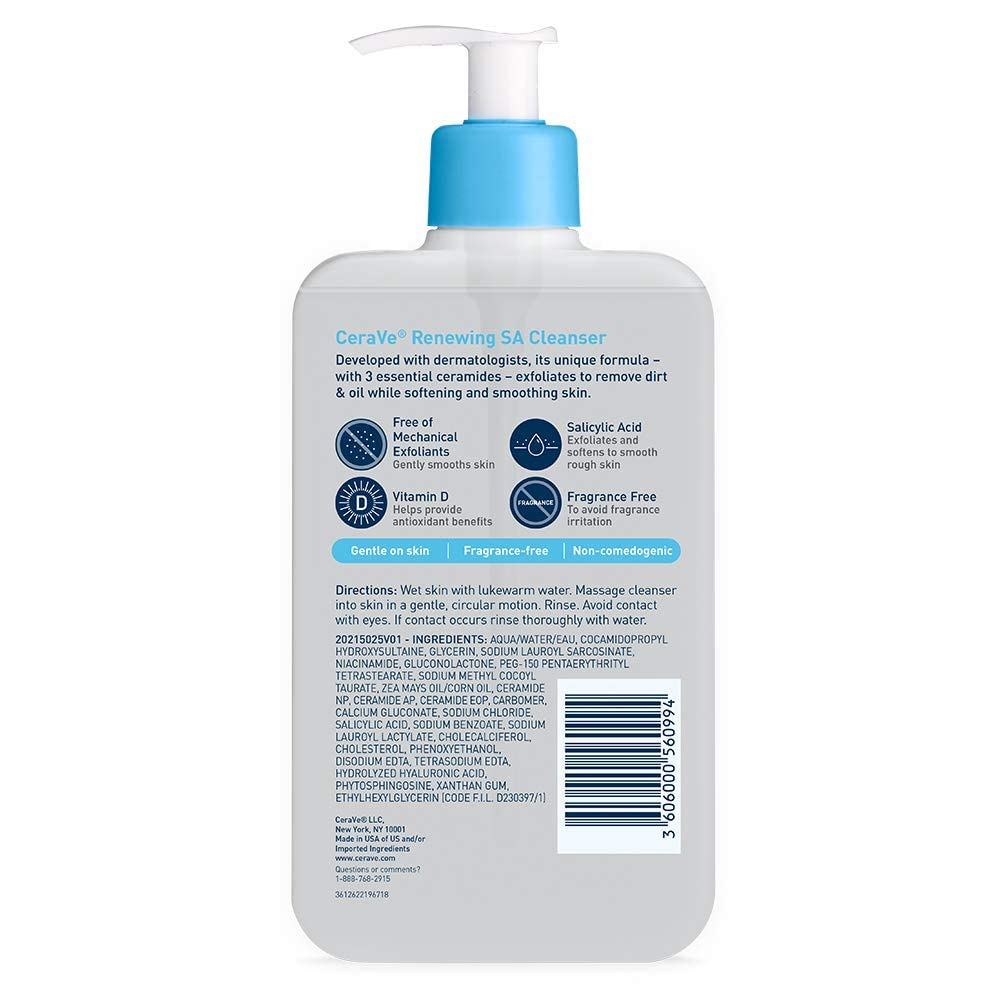 CeraVe Limpiador con Acido Salicílico (Renewing SA Cleanser)