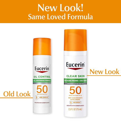 Eucerin SPF 50 Face Sunscreen Lotion Sun Clear Skin (Oil Control)