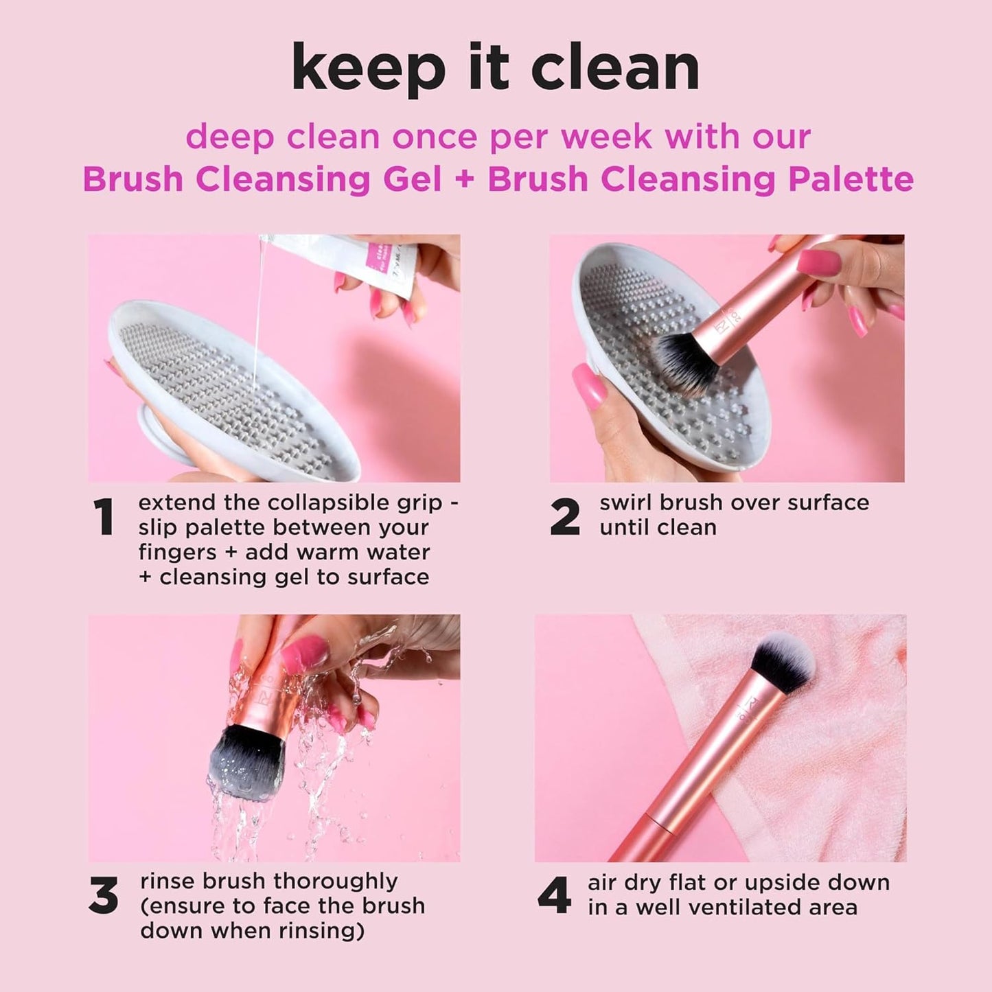 Real Techniques 6 Piece Everyday Essentials Makeup Brush Set