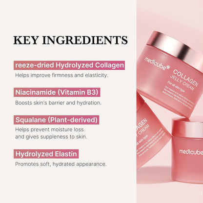 medicube Collagen Jelly Cream - Crema tipo jalea con niacinamida y colágeno hidrolizado y liofilizado