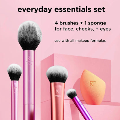 Real Techniques 6 Piece Everyday Essentials Makeup Brush Set