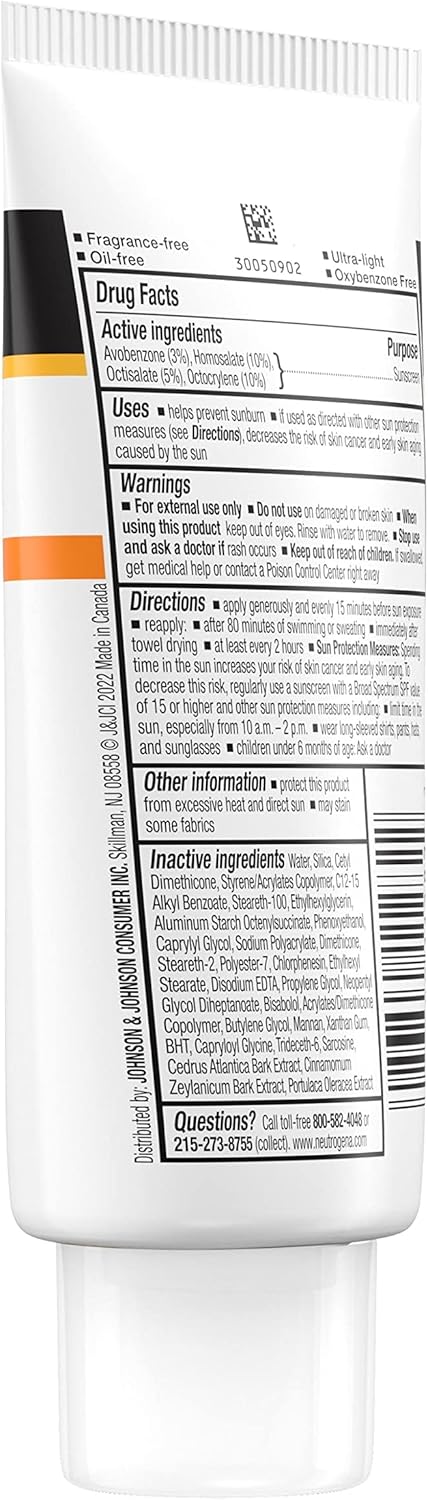Neutrogena Clear Face Sunscreen Lotion for Acne-Prone Skin Broad Spectrum SPF 50