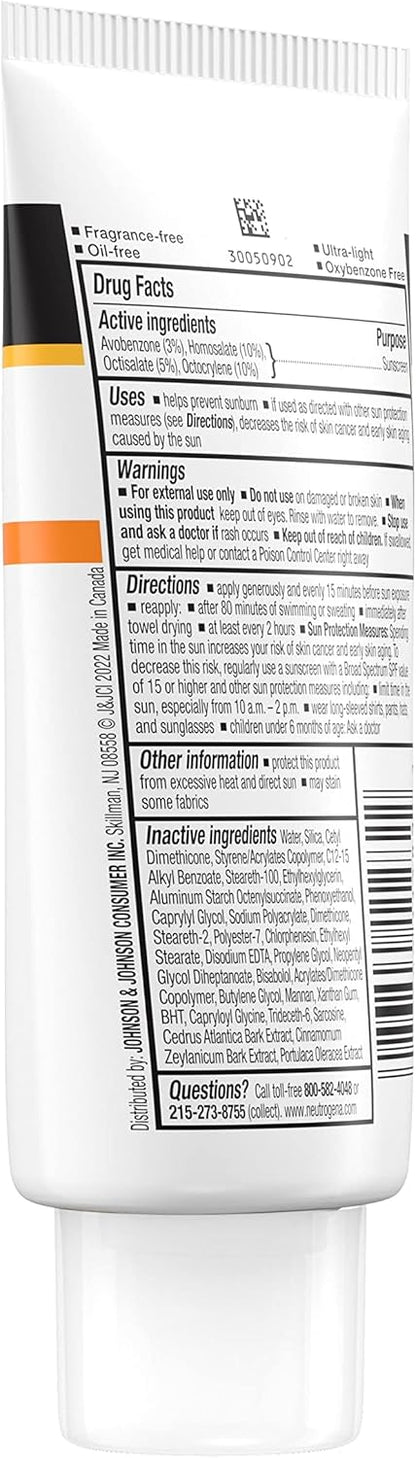 Neutrogena Clear Face Sunscreen Lotion for Acne-Prone Skin Broad Spectrum SPF 50