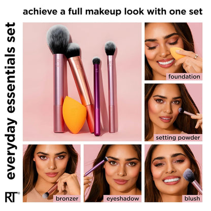 Real Techniques 6 Piece Everyday Essentials Makeup Brush Set