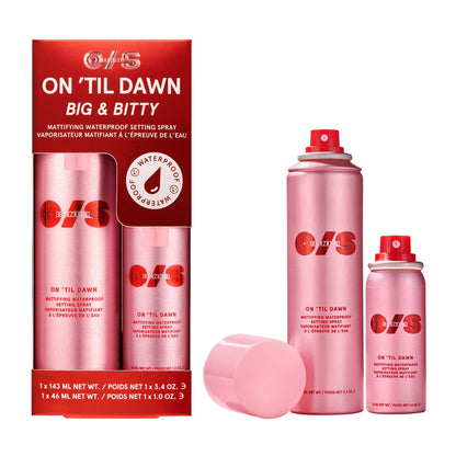 ONE/SIZE by Patrick Starrr On 'Til Dawn Mattifying Waterproof Setting Spray Big & Bitty Duo -BAJO PEDIDO-